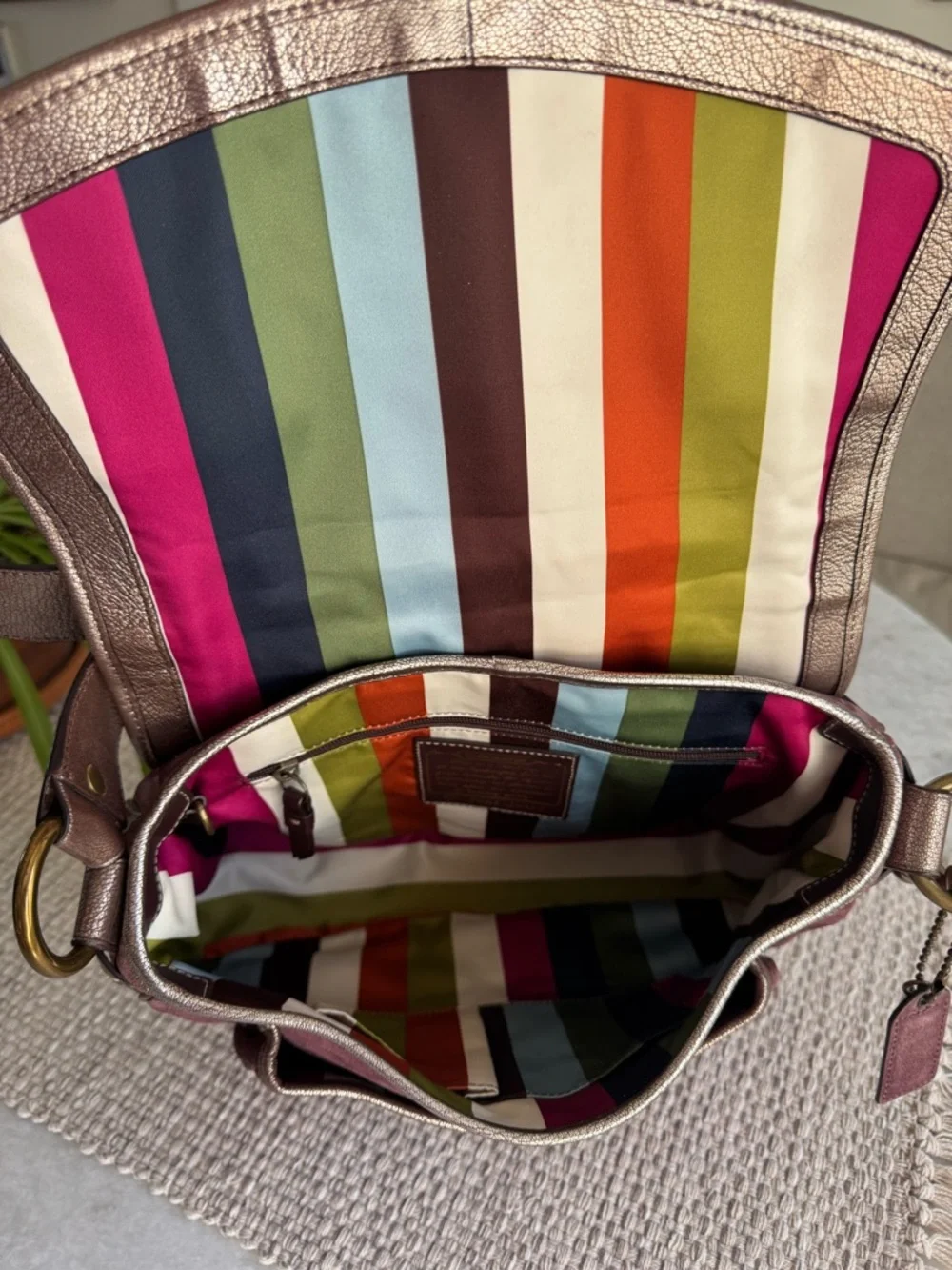 Coach Legacy Ali Shoulder Flap Bag in Plum Suede - Picture 11 of 17